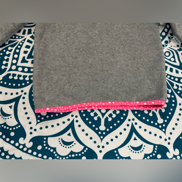 ✨$3 ✨5/6 Young Dimension gray fleece half zip jacket w/bright pink - Picture 3 of 3